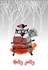 Merry christmas funny cat