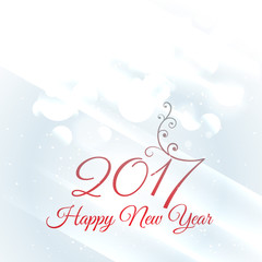 beautiful floral style 2017 happy new year design on bokeh backg