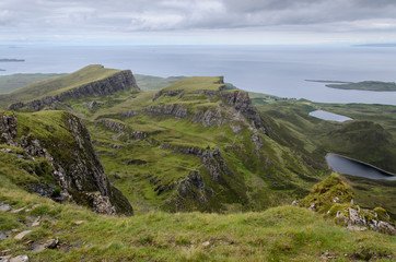 Quiraing Mountains in Isle of Skye, Scotland