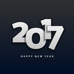 2017 happy new year lettering in 3d style