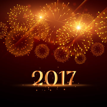 fireworks background for happy new year 2017