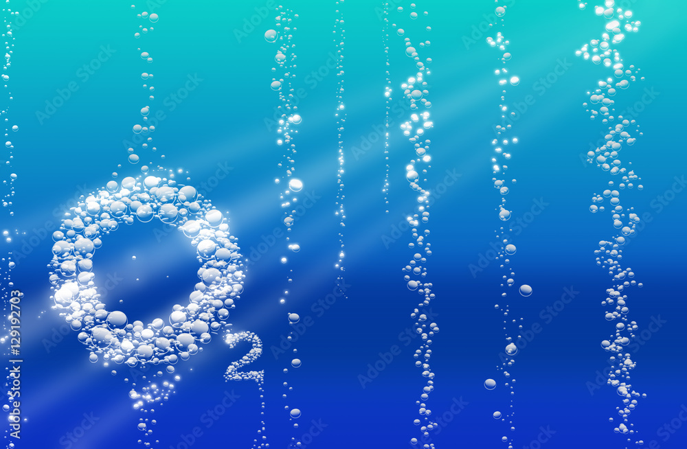 Wall mural air bubbles in the form of 