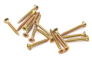 Screws isolated on white background