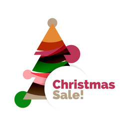 Abstract Christmas sale banner design with blank space