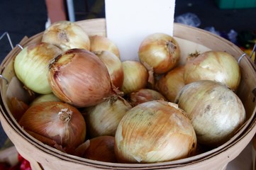Bushel of Onions at the Farmer's Market