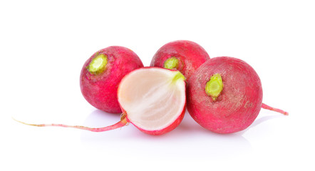 radish isolated on white background