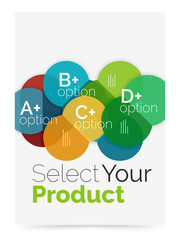 Business layout - select your product with sample options