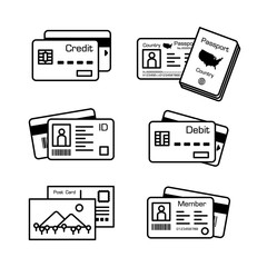 Set of electronic cards and other cards .