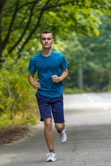 Teenager jogging