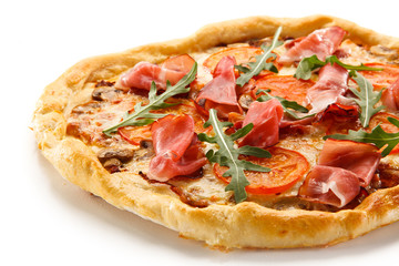 Pizza on white background 