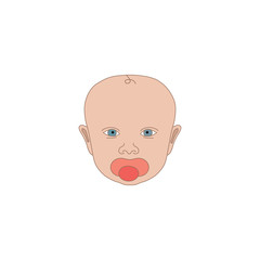 Baby kid icon vector