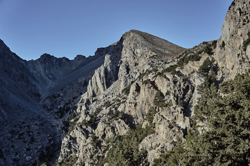 Lefka Ori - rocky sewn in the White Mountains on the island of Crete .