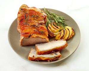 roasted pork slices