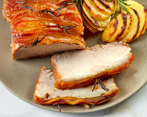 roasted pork slices