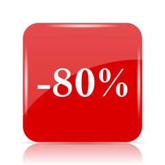 80 percent discount icon