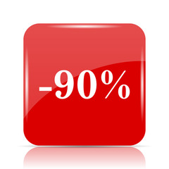 90 percent discount icon