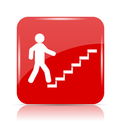 Businessman on stairs - success icon