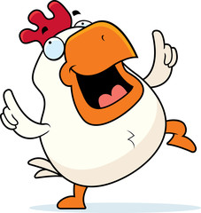 Cartoon Rooster Dancing