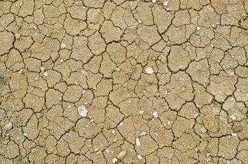dry and cracked ground.Cracked texture.Dryness