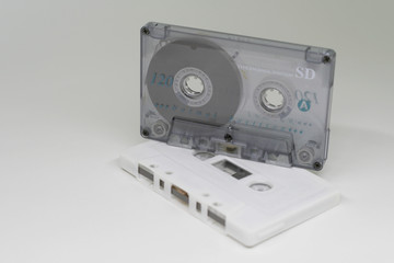 Obraz premium cassette tape isolated white background 