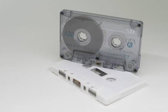 cassette tape isolated white background
