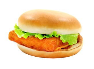 Photos big tasty burger with fish