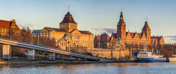 Fototapeta na wymiar panorama of the city of Szczecin in Poland