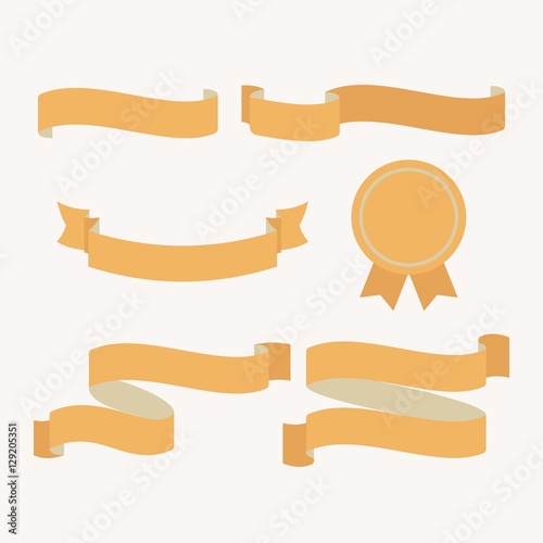 "Ribbon templates. Blank ribbon." fichier vectoriel libre de droits sur la banque d'images