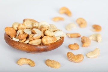 Cashew nuts. Healthy food, rich in heart friendly fatty acids.