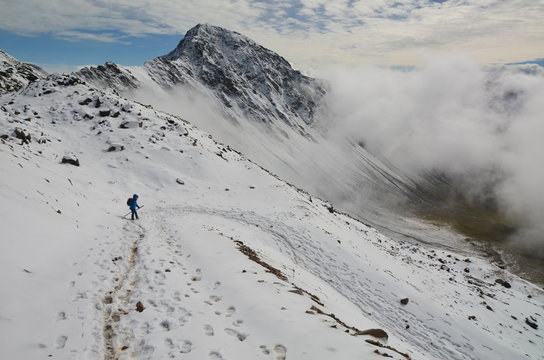 Schneewandern &uuml;ber den Wolken