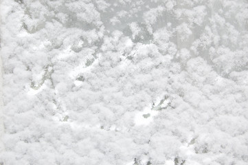 snow background on surface.