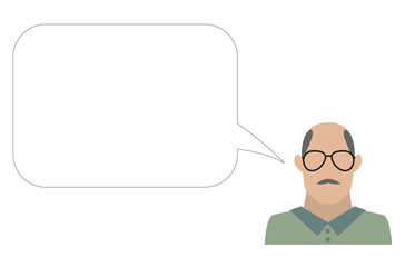 Renter mit Sprechblase