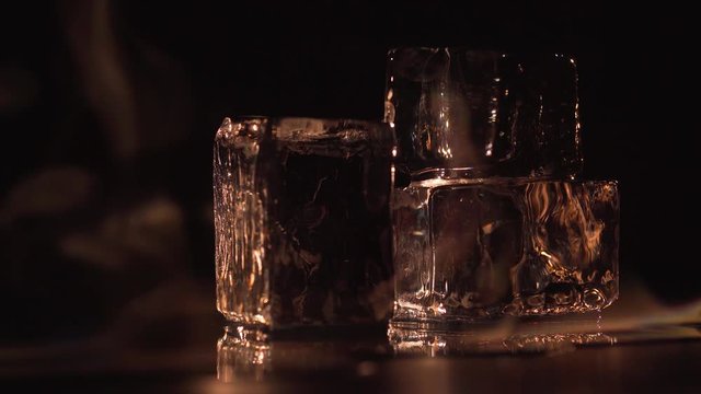 Brilliant ice and blue flame