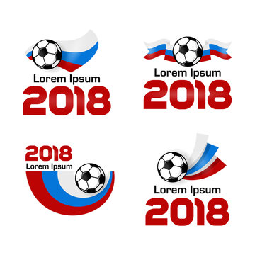 Set logo Football Championship 2018 Russia