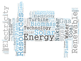 ENERGY recources word cloud