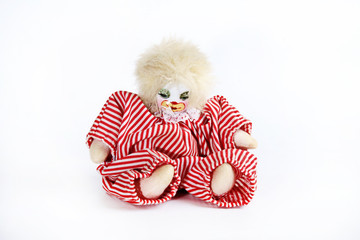 Toy Clown on white background