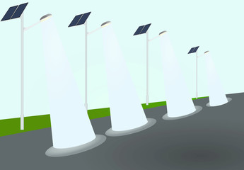 Solar panel street lights