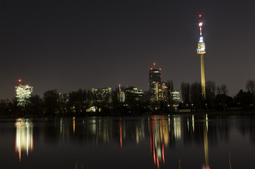 Fototapeta premium Skyline vienna at evening
