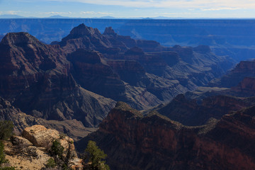 Impressive Landscape of Grand Canyon from North Rim, Arizona, Un