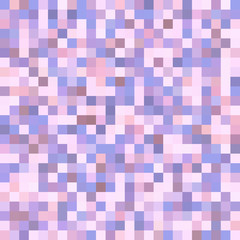 Seamless geometric checked pattern. Ideal for printing onto fabric and paper or decoration. Pink, purple, blue, white colors.