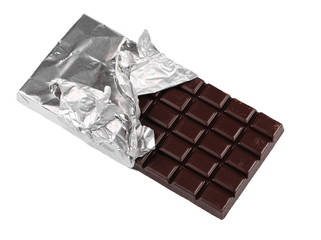 chocolate bars isolated on white background