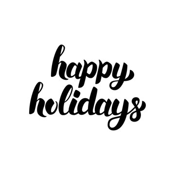 Happy Holidays Hand Drawn Lettering