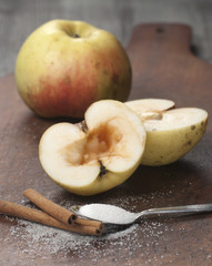 apples preparing for baking