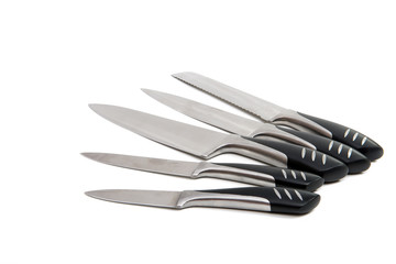 set of knives isolated