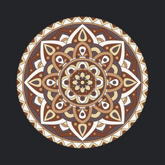 Ornament round mandalas in vector. Abstract design circle element. Graphic template for your design.