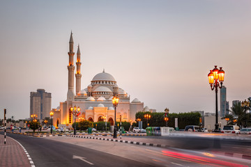 Fototapeta na wymiar Al-Noor Mosque,Sharjah UAE