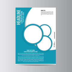 Abstract flyer design background. Brochure template.