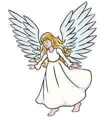 Engel Arme ausbreitend