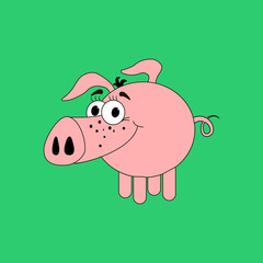 Pig illustration vector