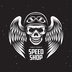 Vintage motorcycle t-shirt graphics. Vector illustration.